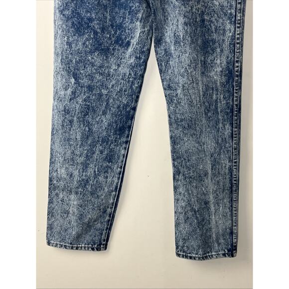Unleaded Vintage Acid Wash Tapered Mom Jeans Size 7/8 High Rise 80s Denim Retro - Picture 6 of 13